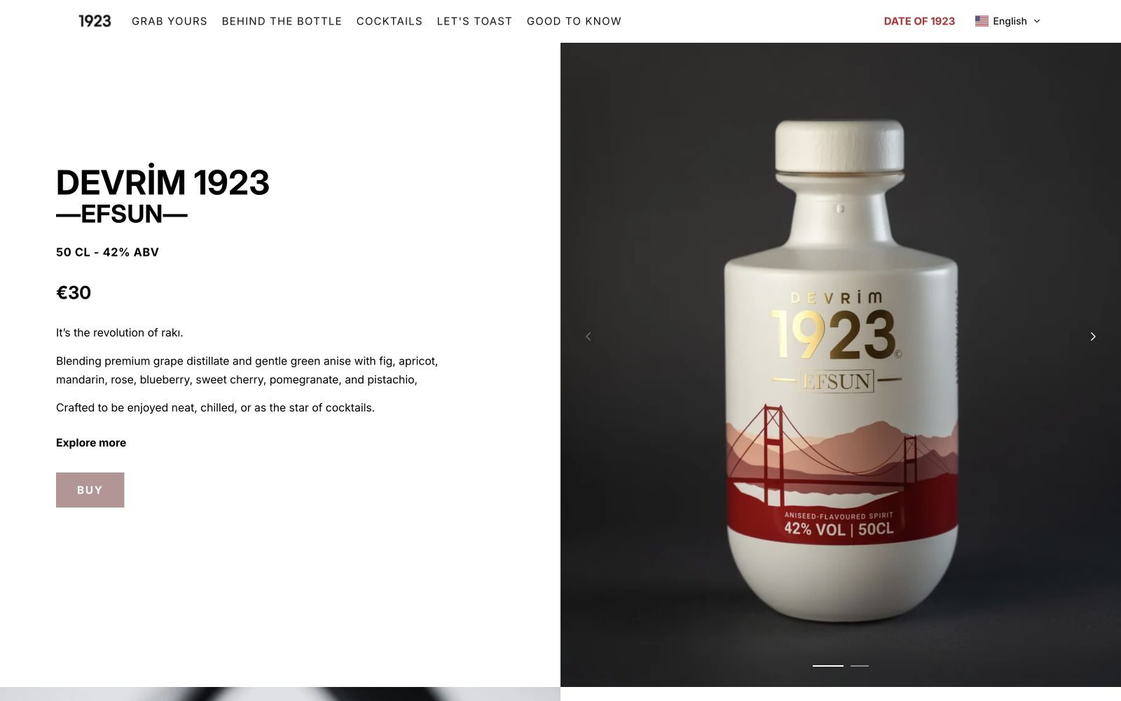 Devrim 1923 website homepage