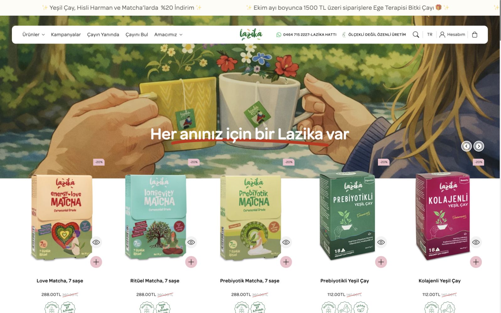 Lazika website homepage
