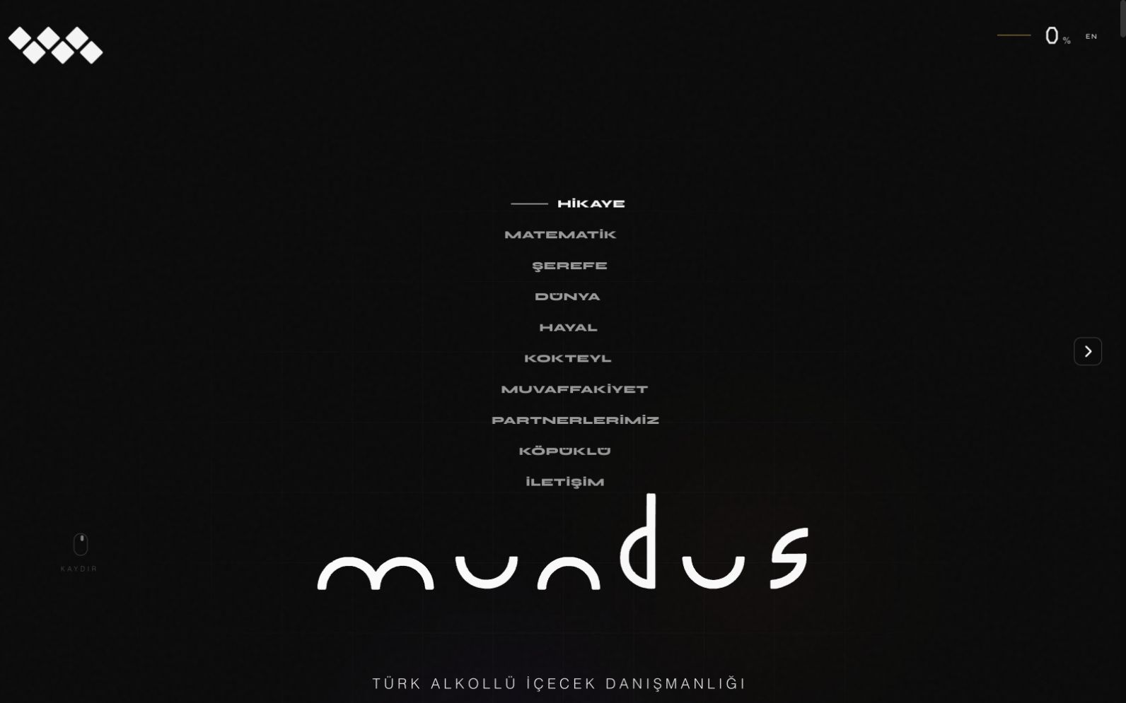 Mundus website homepage